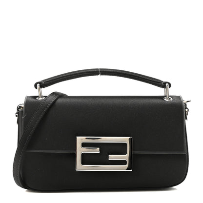 Fendi Silk Satin Phone Baguette Black 1 of 9