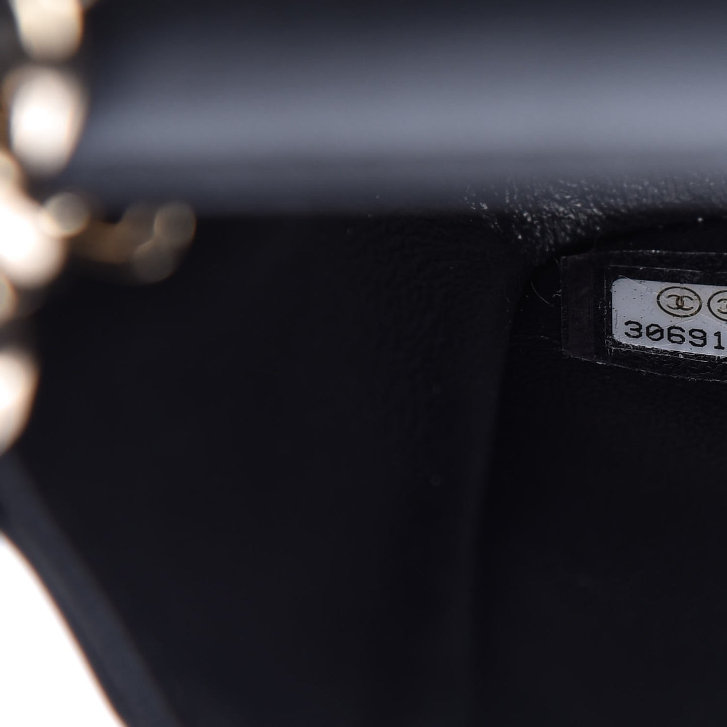 Lambskin Quilted Mini Coco Charms Rectangular Flap Black