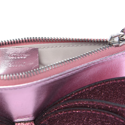 Gucci Calfskin Glitter Bow Wristlet Pink Rose 9 of 9