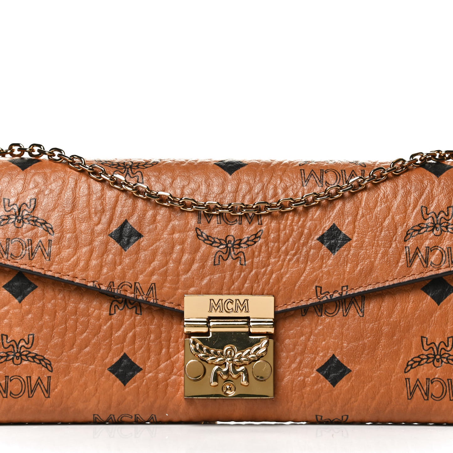 Visetos Large Patricia Wallet On Chain Cognac