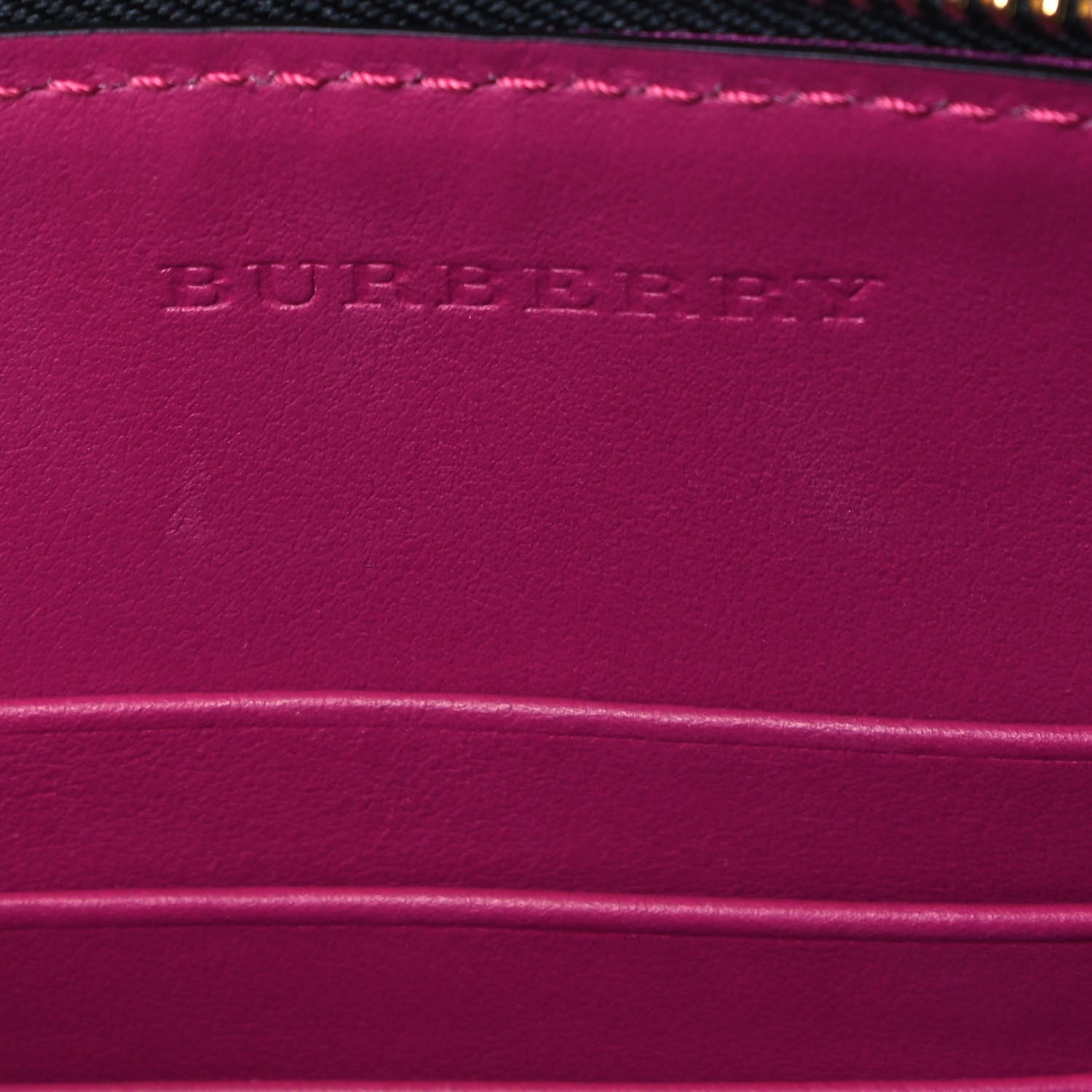 Burberry Grained Calfskin Runway Peyton Wristlet Vibrant Orange 6 of 7