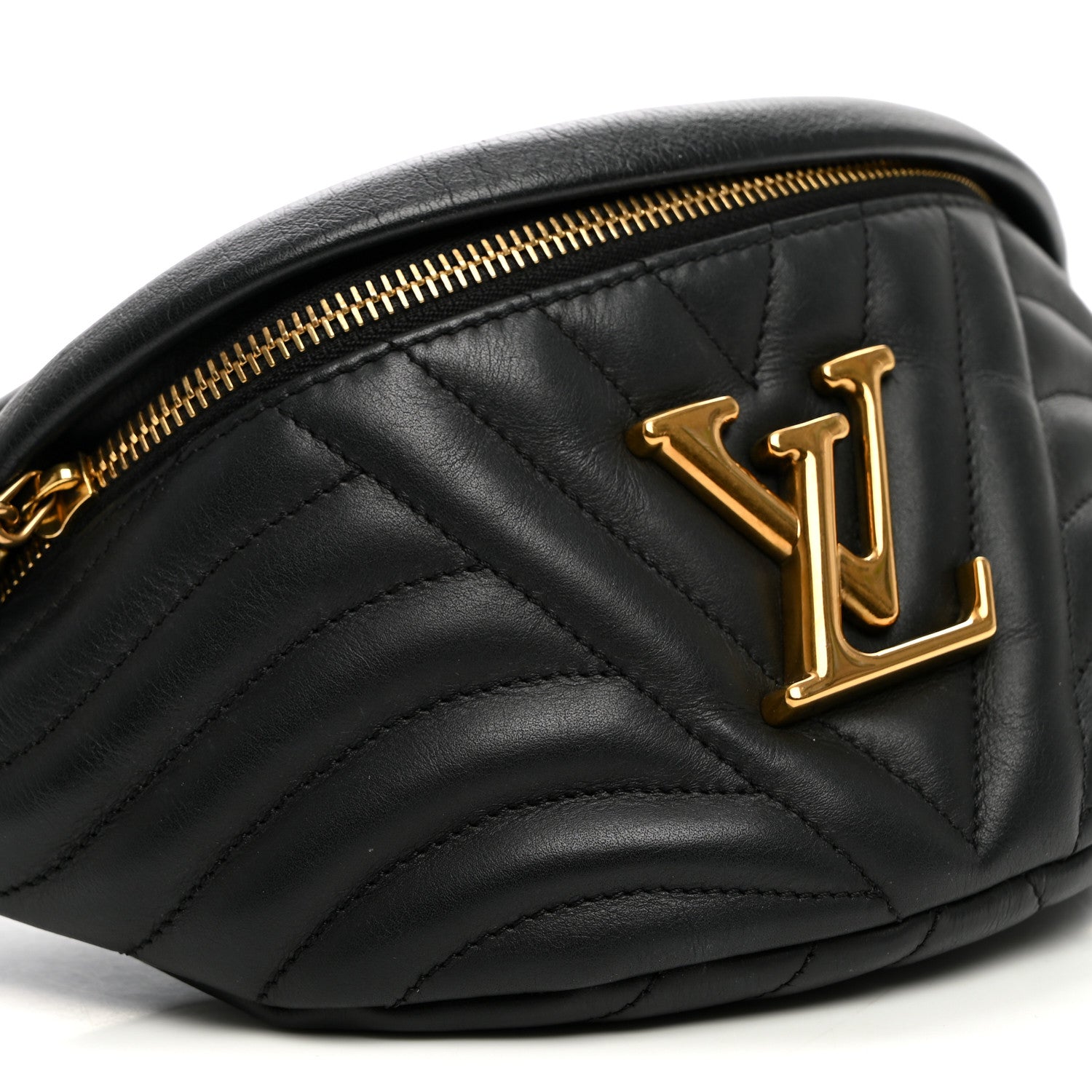 Louis Vuitton Calfskin Quilted New Wave Bumbag Black 7 of 9