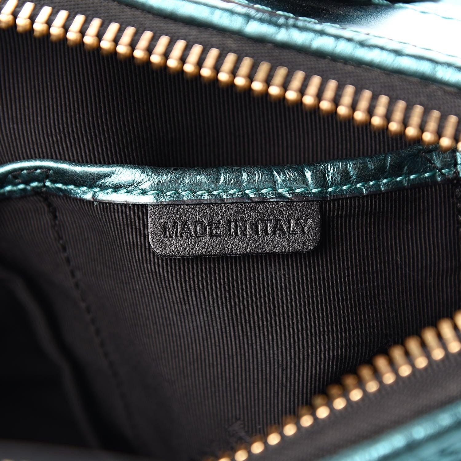Burberry Metallic Calfskin Blaze Satchel Petrol Blue 7 of 12