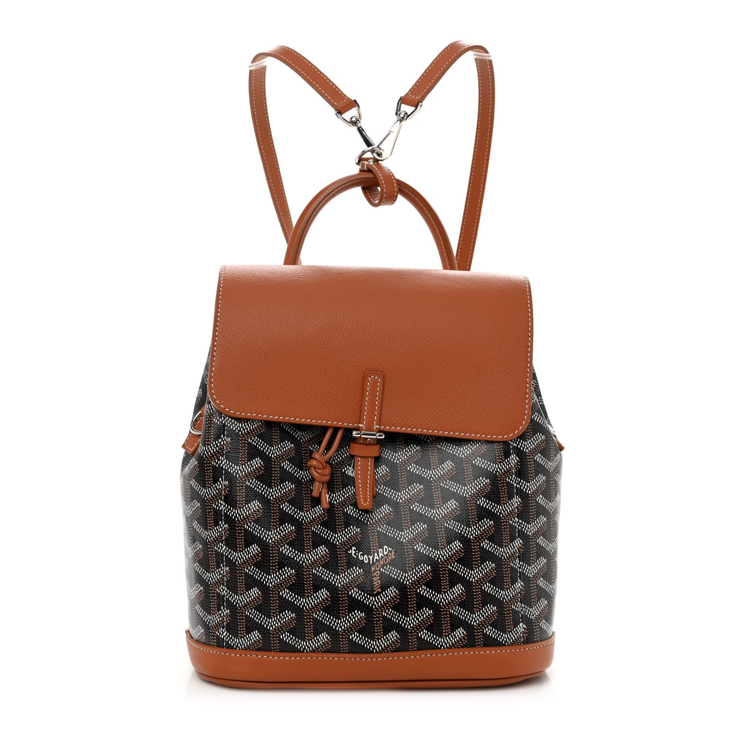 Goyard Goyardine Calfskin Mini Alpin Backpack Black Gold 1 of 11