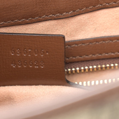 Gucci GG Supreme Monogram Azalea Calfskin Web Small Jackie 1961 Hobo Beige Ebony Brown Sugar 7 of 13