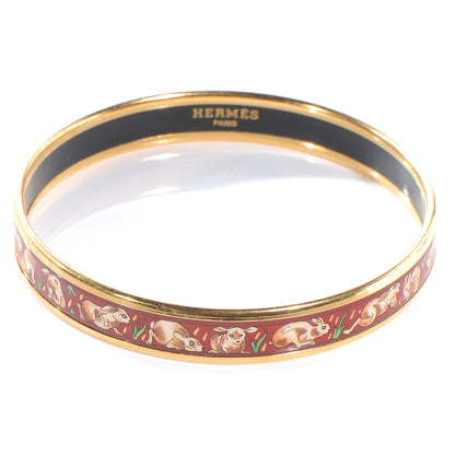 Hermes Enamel Printed Chasse au Bois Narrow Bracelet 65 1 of 5