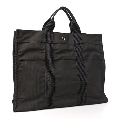 Hermes Canvas Herline Tote MM Grey 3 of 9