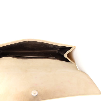 Saint Laurent Metallic Textured Calfskin Monogram Large Belle De Jour Clutch Gold 5 of 13