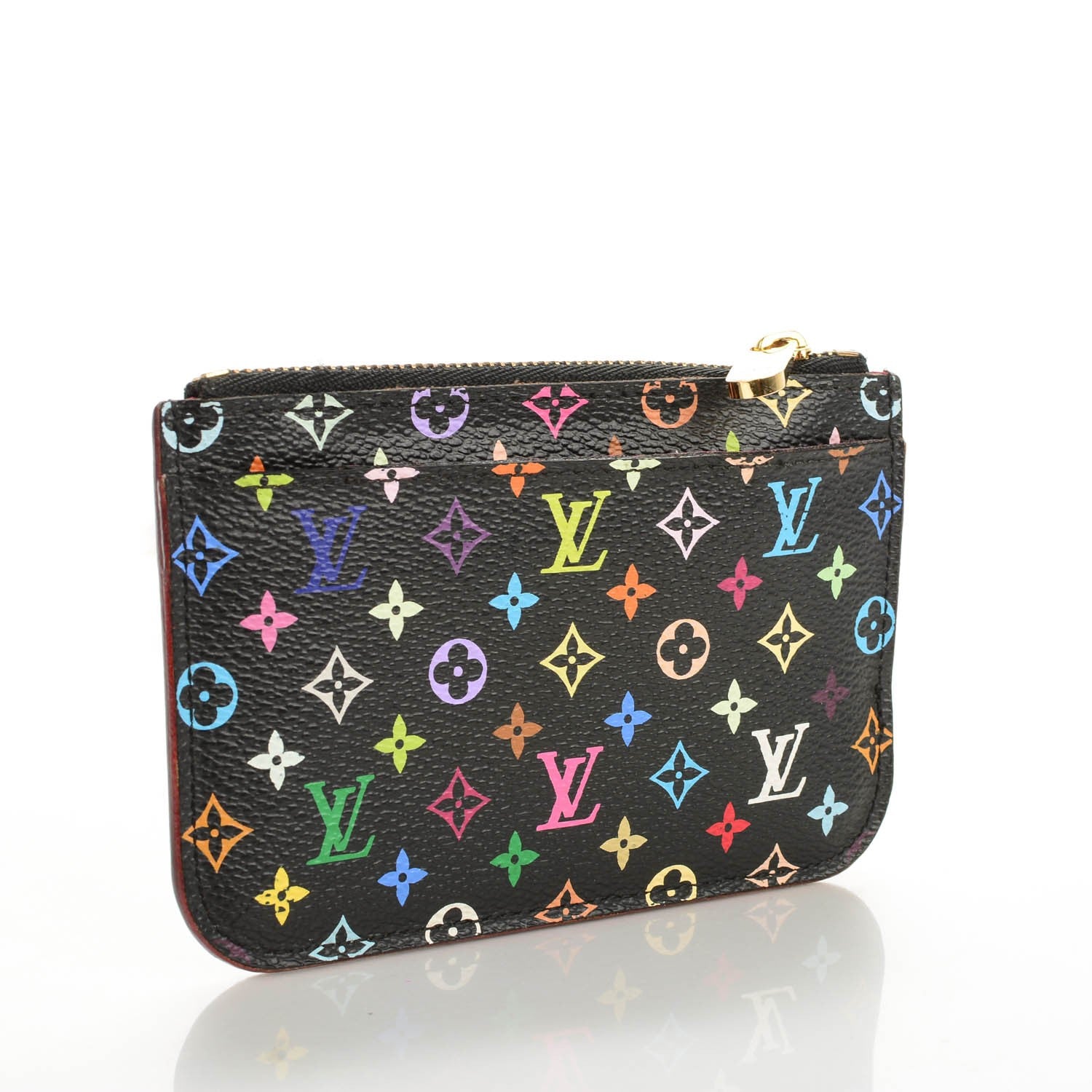Louis Vuitton Monogram Multicolor Key Pouch Black Grenade 3 of 7