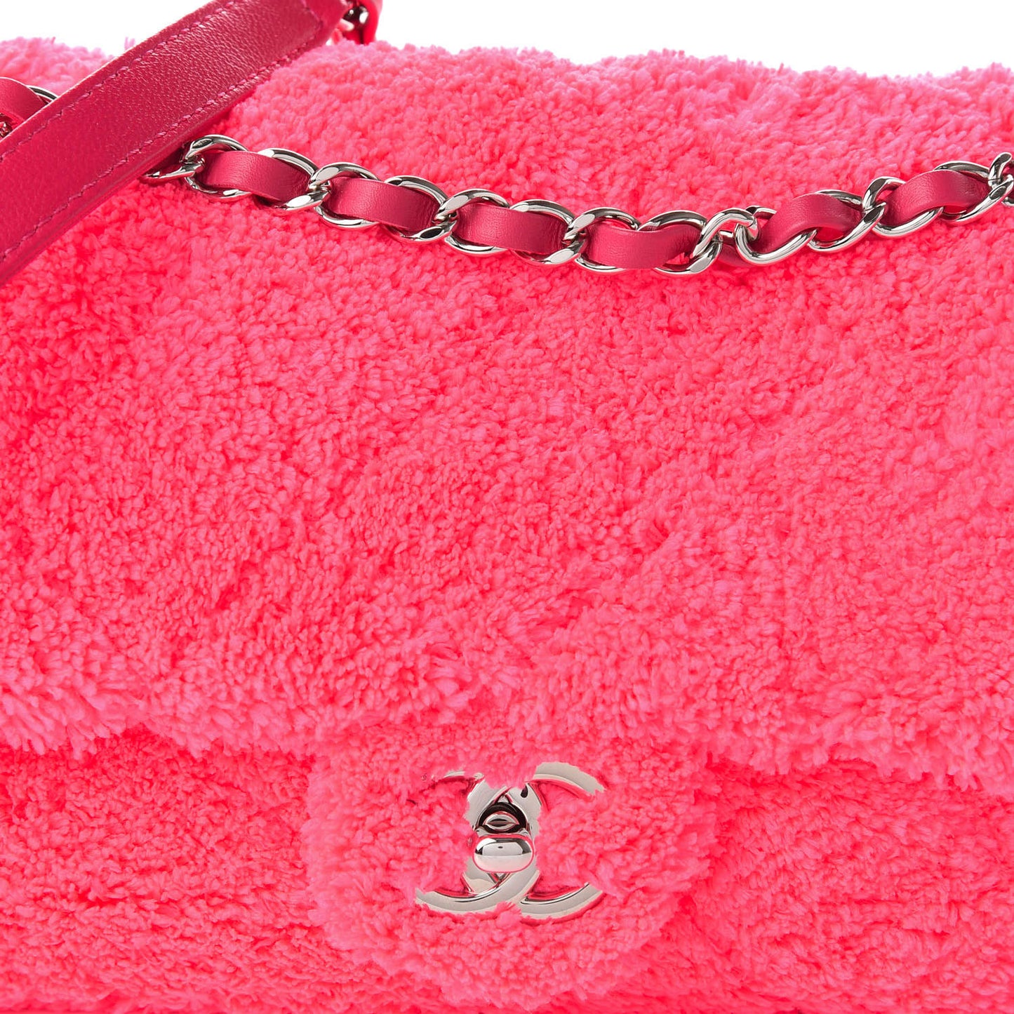 Mixed Fibers Quilted Jumbo Flap Pink