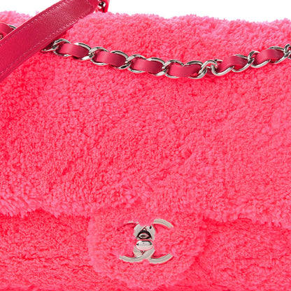 Chanel Mixed Fibers Quilted Jumbo Flap Pink 10 of 10