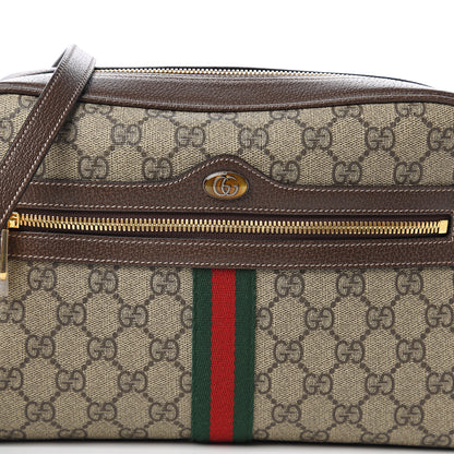 Gucci GG Supreme Monogram Web Small Ophidia Shoulder Bag Brown 9 of 9