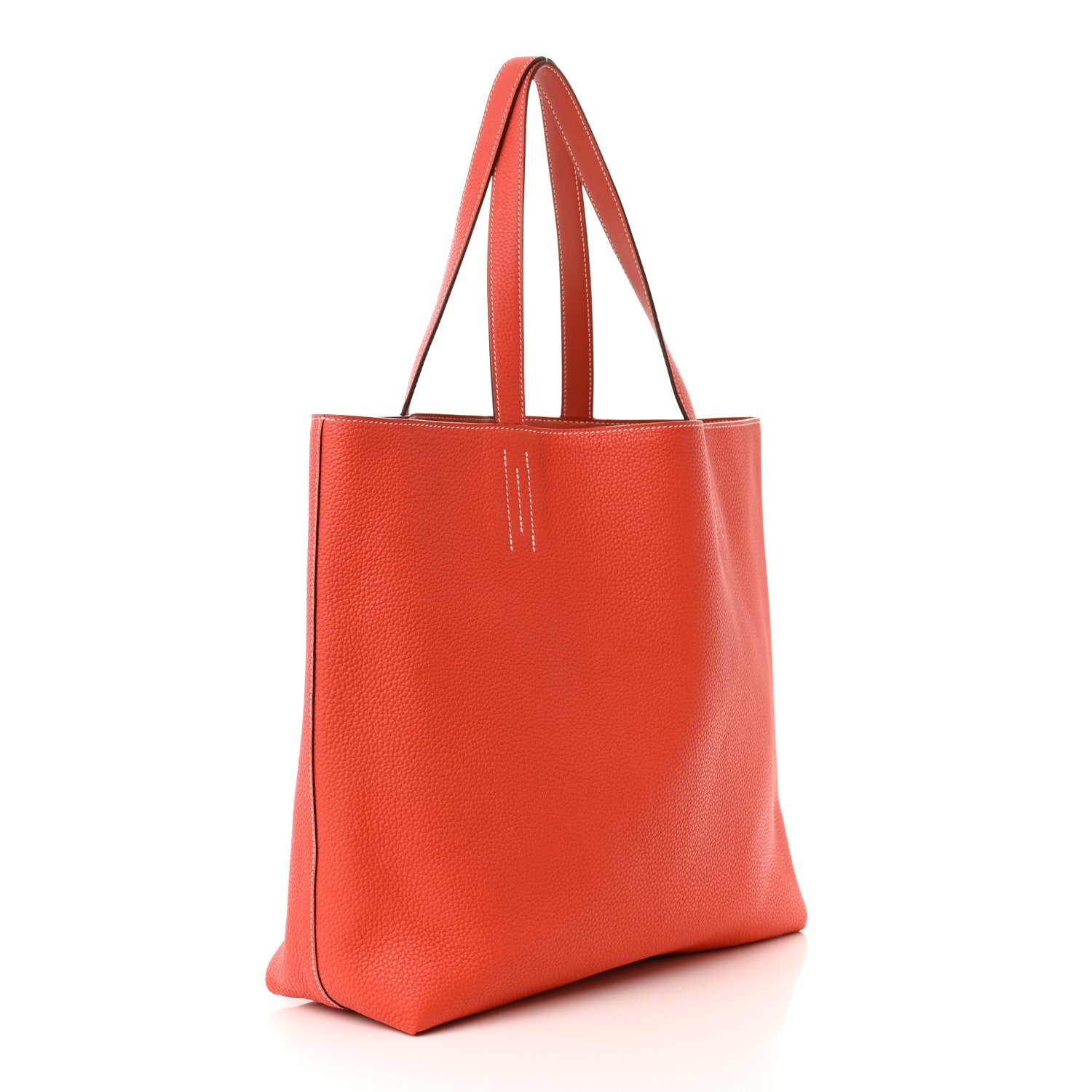 Hermes Taurillon Clemence Double Sens 45 Reversible Tote Rose Jaipur 4 of 17