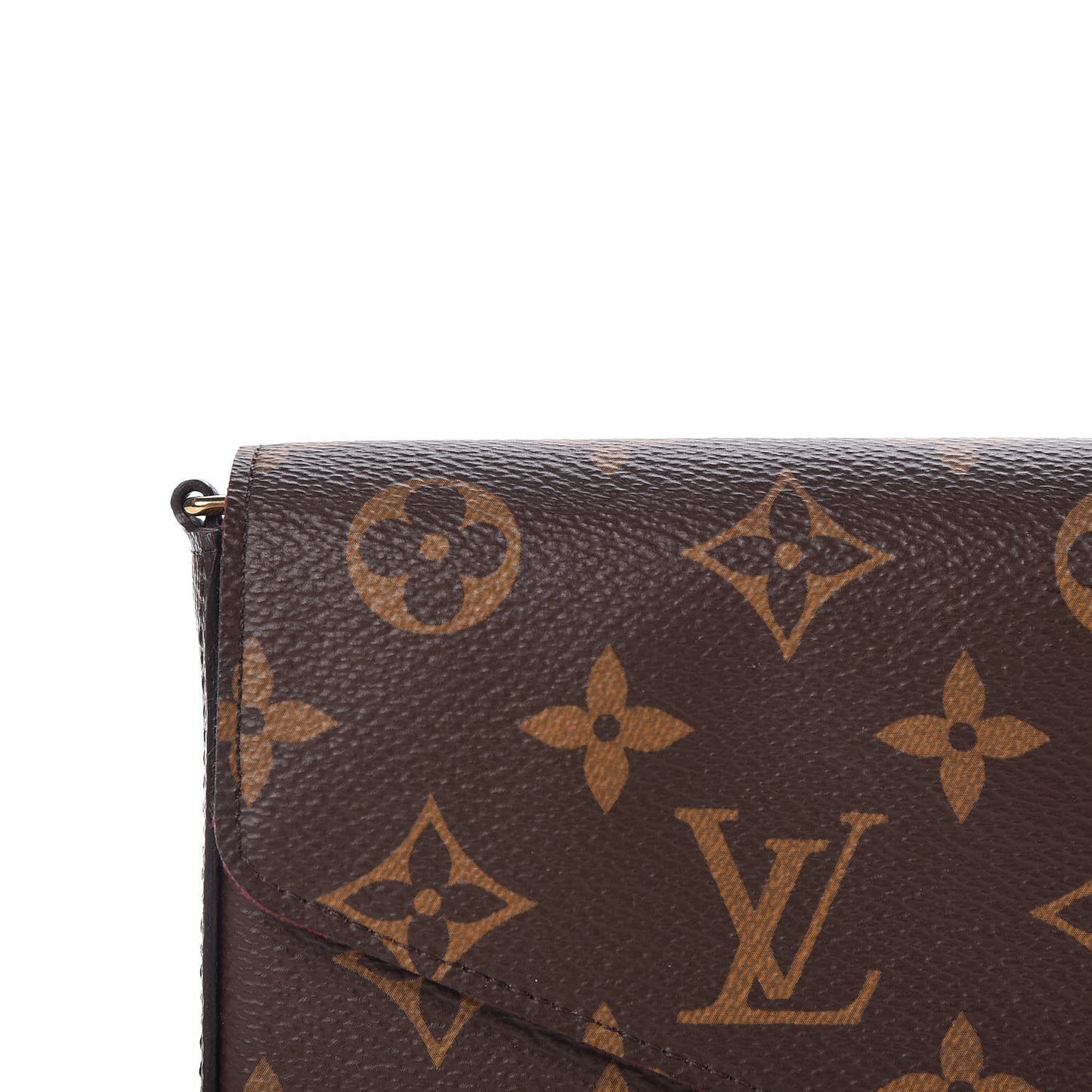 Monogram Pochette Felicie Chain Wallet Fuchsia
