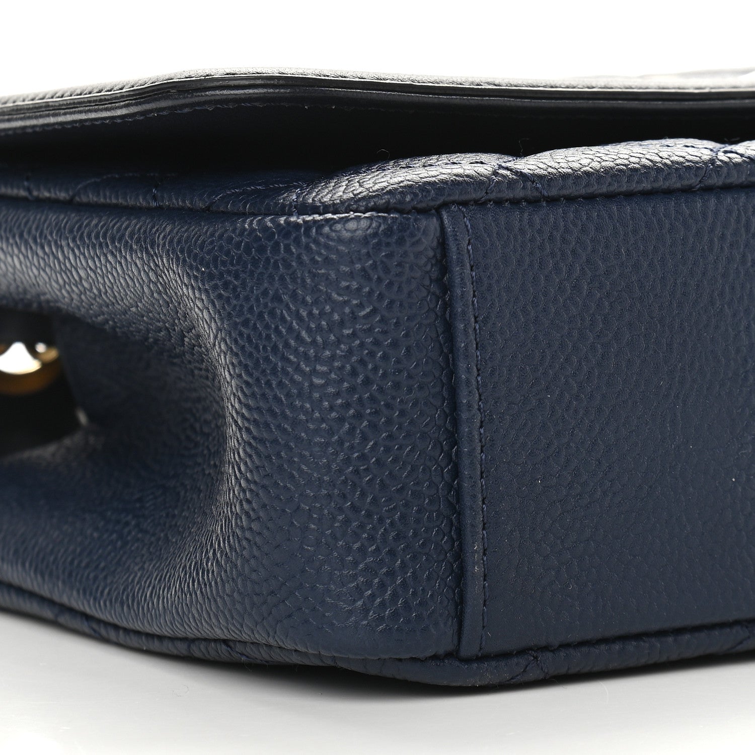 Chanel Caviar Quilted Medium CC Filigree Flap Navy Black 8 of 9