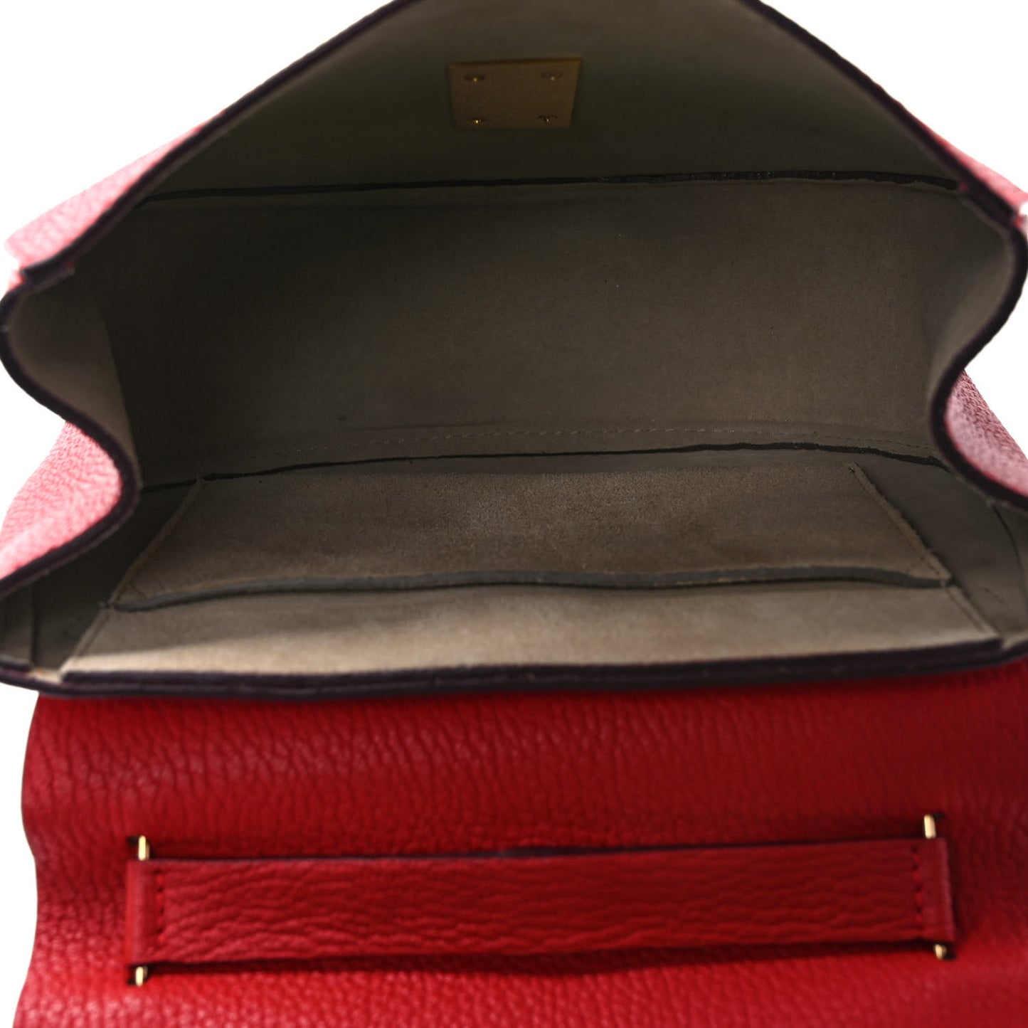Grained Lambskin Drew Shoulder Bag Plaid Red