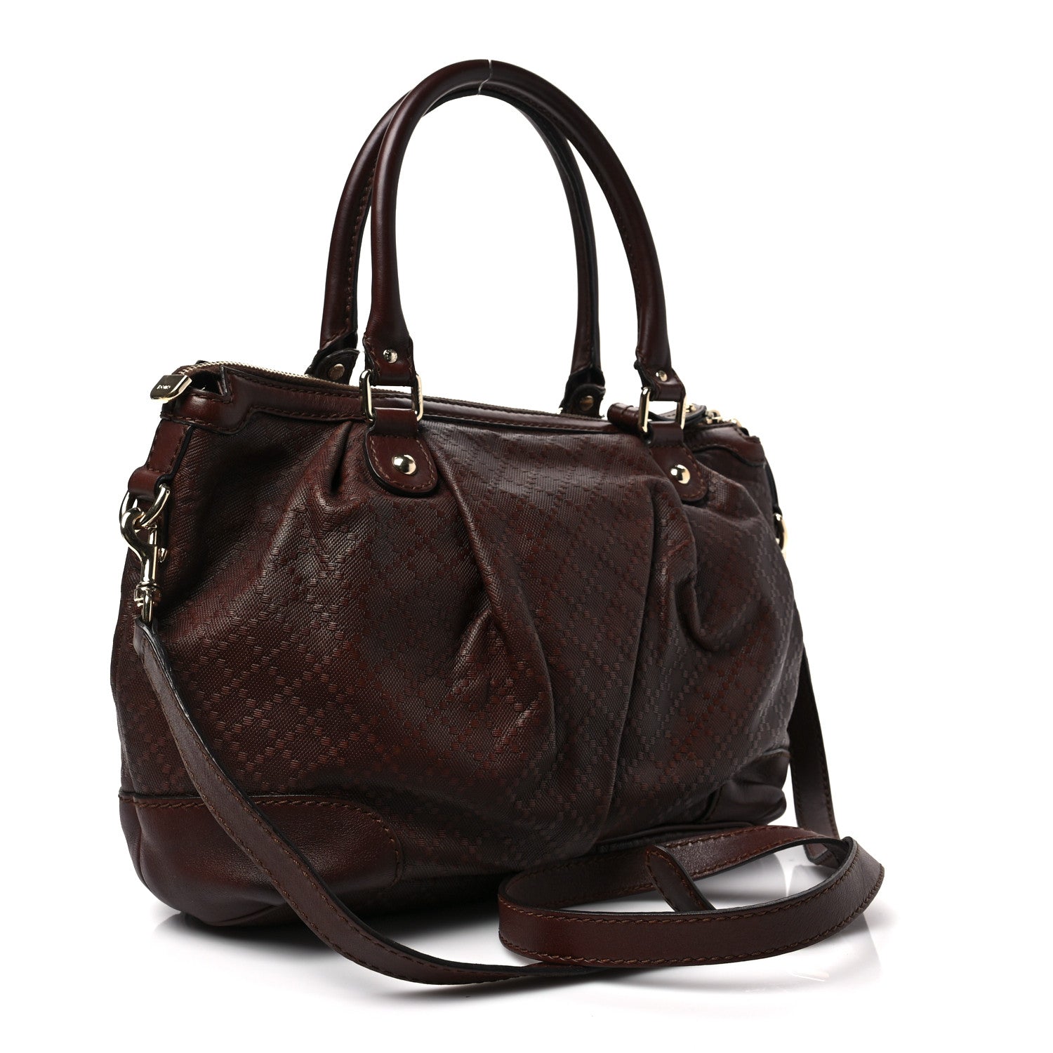Gucci Diamante Medium Sukey Top Handle Bag Dark Brown 2 of 8