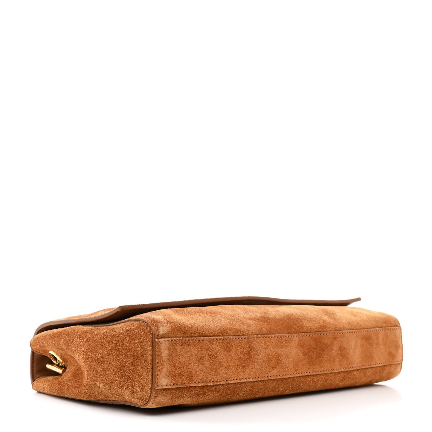 Smooth Calfskin Suede Medium Reversible Monogram Kate Satchel Brick