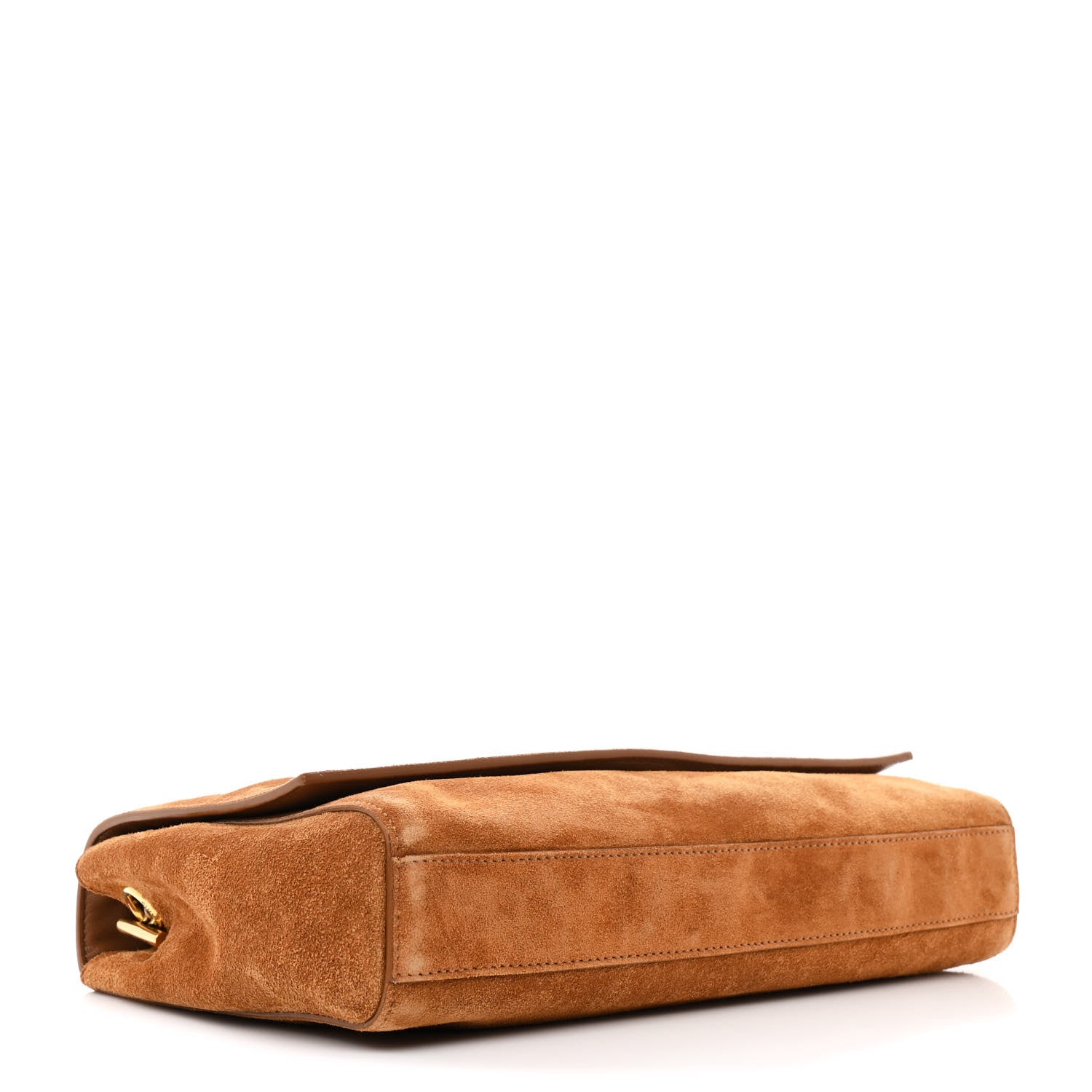 Saint Laurent Smooth Calfskin Suede Medium Reversible Monogram Kate Satchel Brick 4 of 11