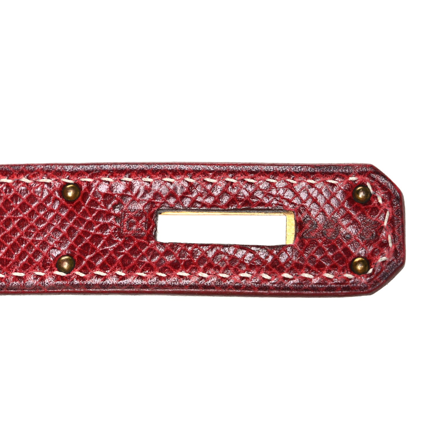 Hermes Courchevel Kelly Sellier 32 Rouge H 7 of 10