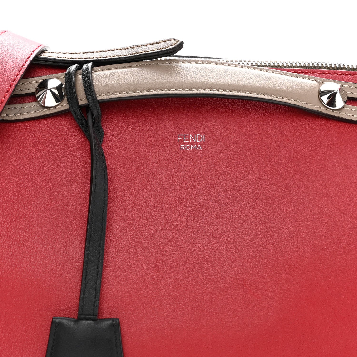 Fendi Vitello Dolce 4 Color Medium By The Way Boston Bag Fragola Black Multicolor 8 of 10
