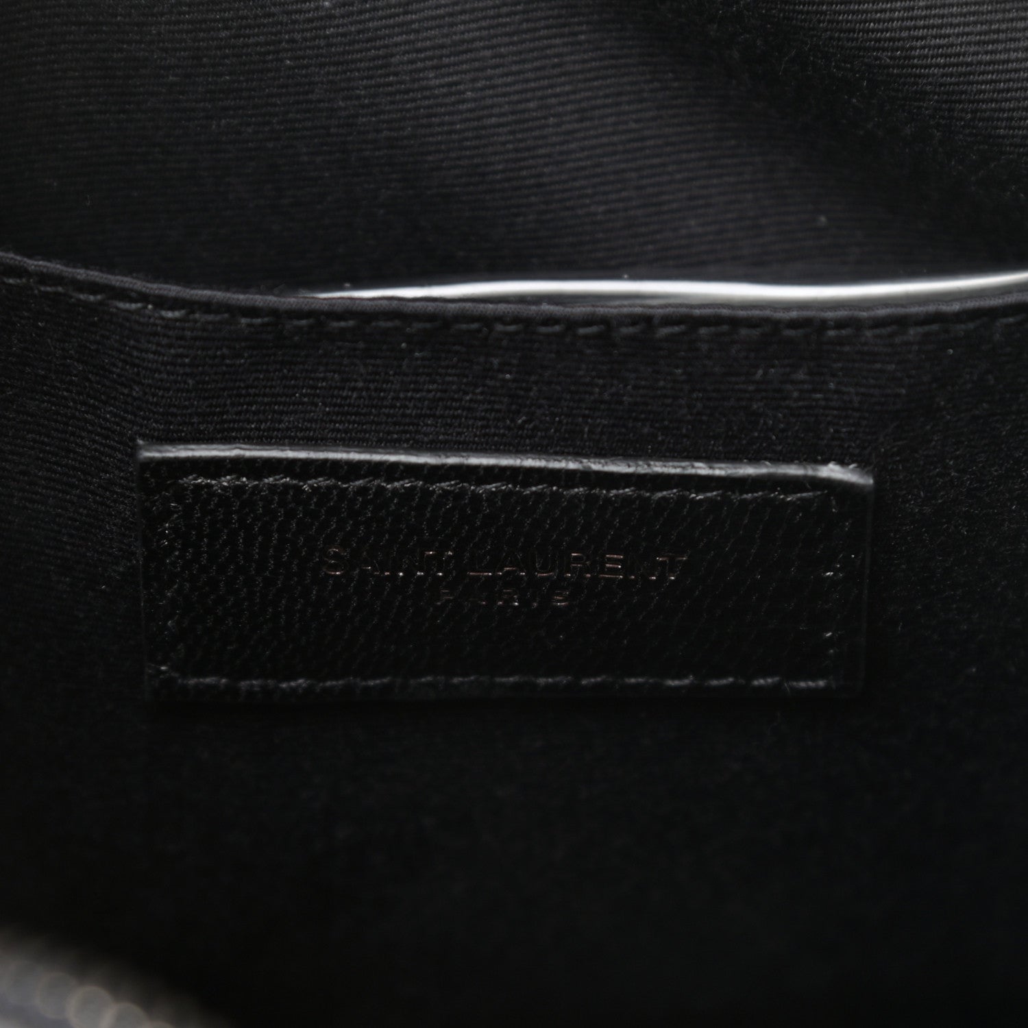 Saint Laurent Calfskin Crocodile Embossed Monogram Lou Camera Bag Black 6 of 9
