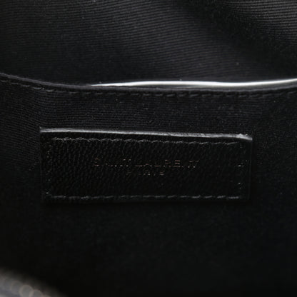 Saint Laurent Calfskin Crocodile Embossed Monogram Lou Camera Bag Black 6 of 9