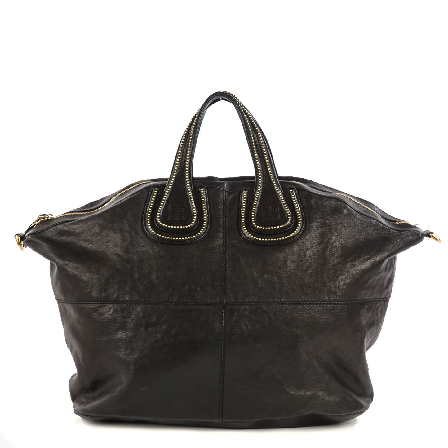 Lambskin Studded Large Nightingale Black