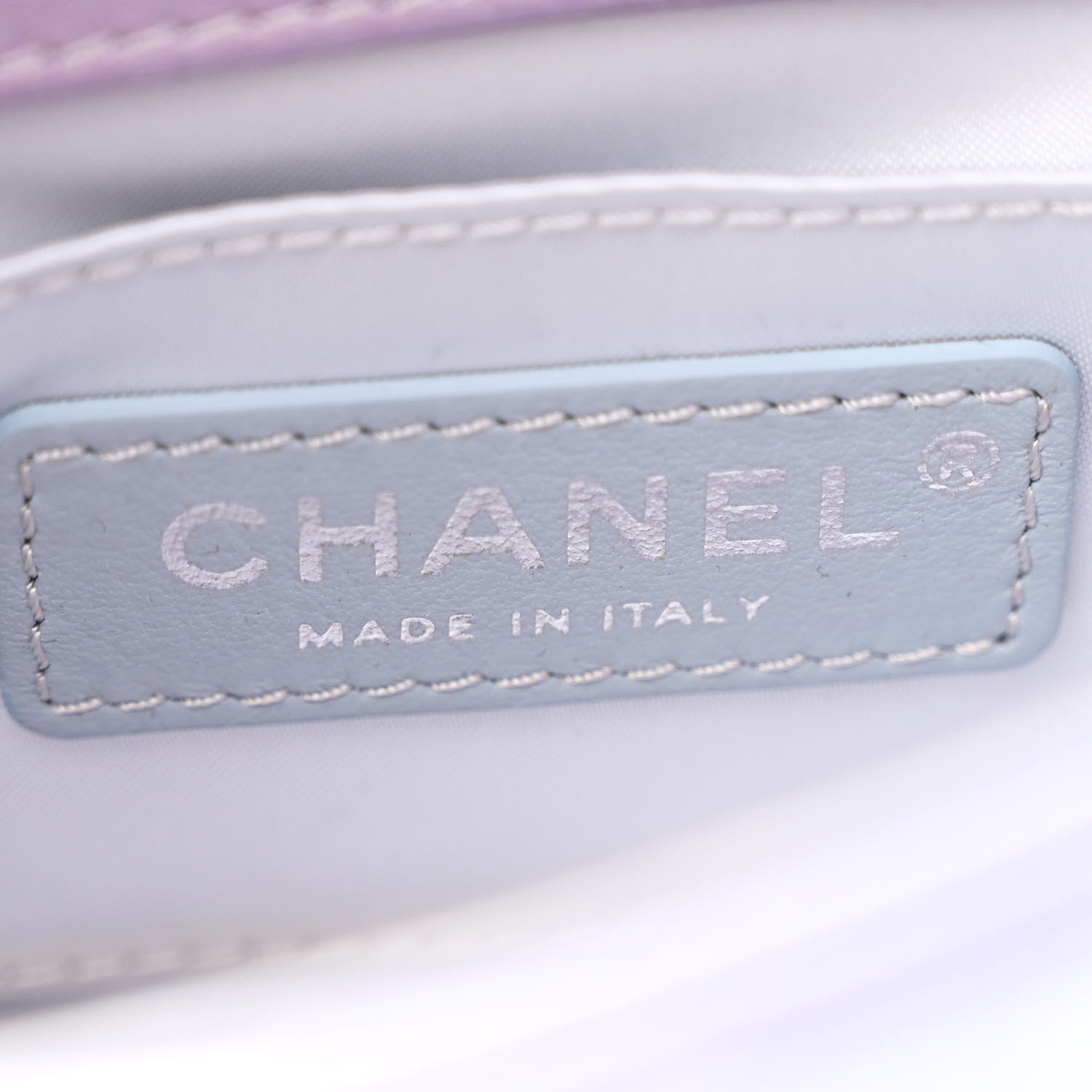 Chanel Gradient Metallic Calfskin Quilted Clutch Silver Blue Yellow Purple 6 of 11