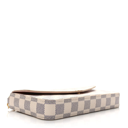 Louis Vuitton Damier Azur Pochette Felicie Chain Wallet Rose Ballerine 5 of 11