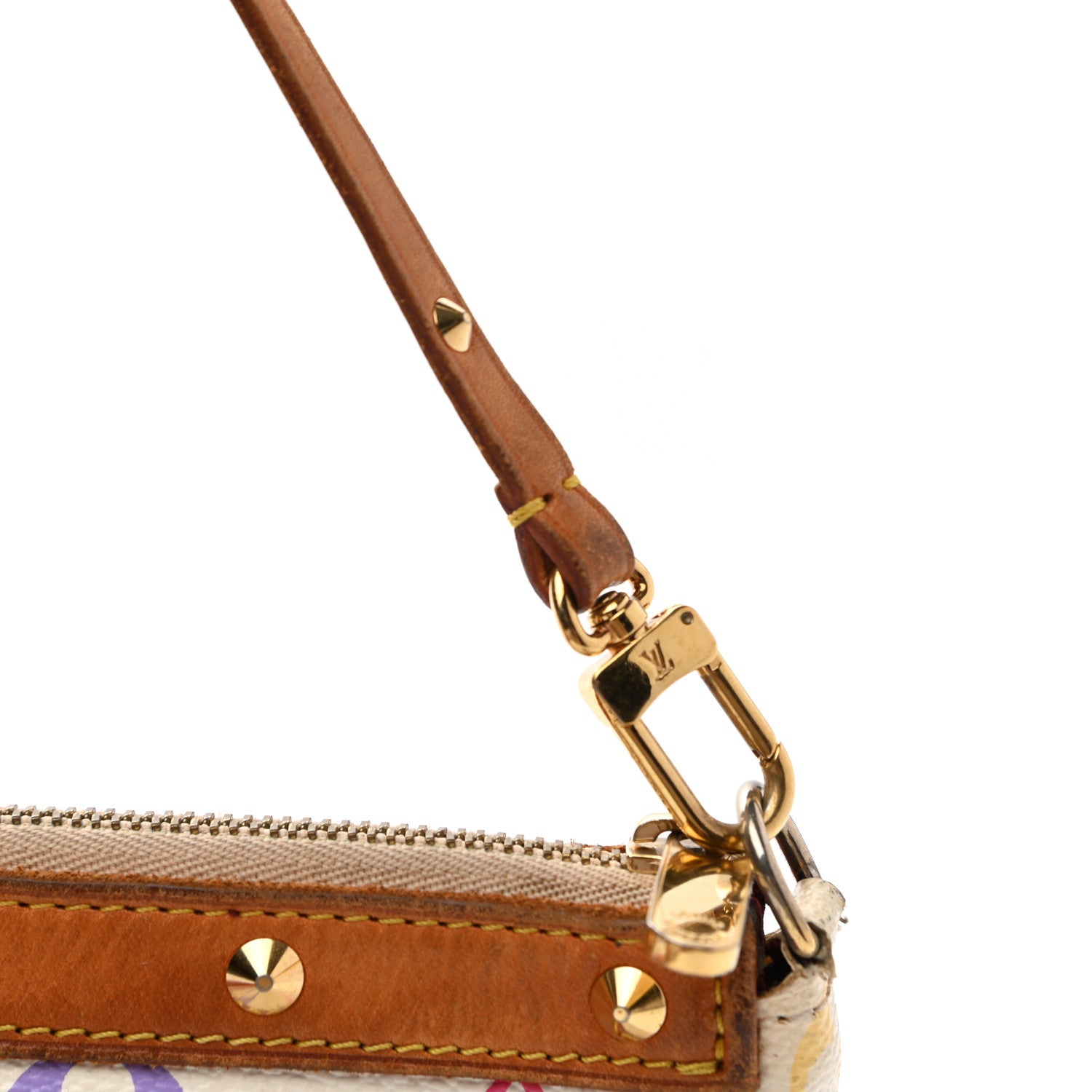 Louis Vuitton Monogram Multicolor Pochette Accessories White 13 of 14