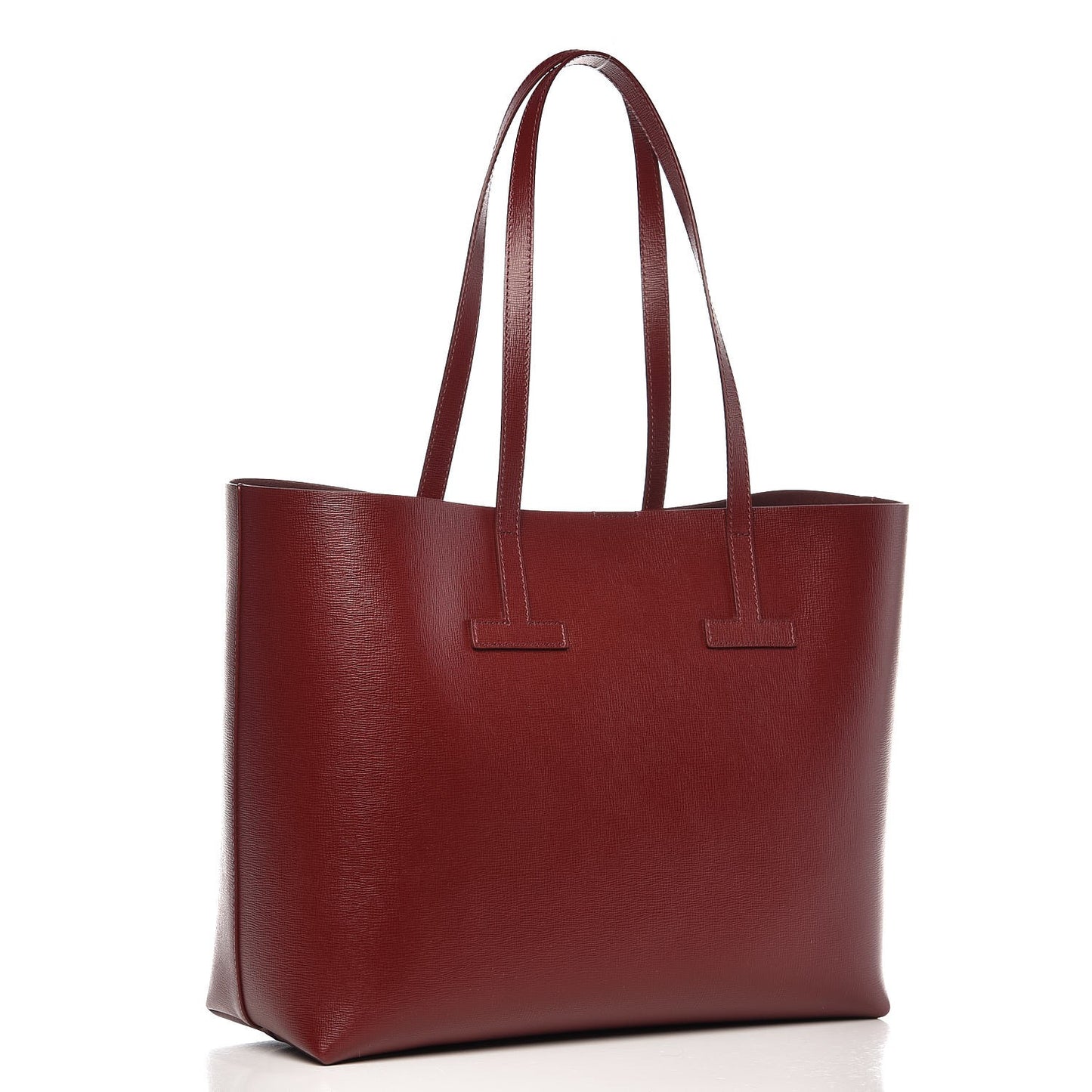 Grained Calfskin Small T Tote Cabernet