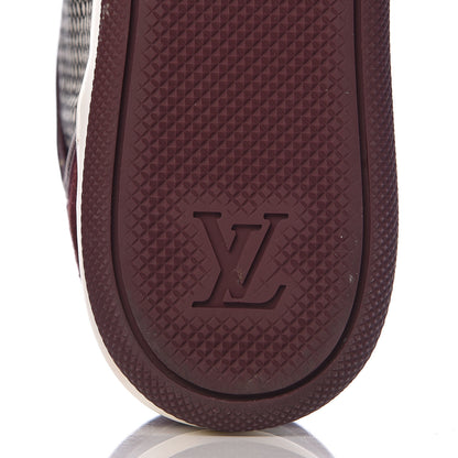 Louis Vuitton Calfskin Suede Postmark Wedge Sneakers 37.5 Bordeaux 6 of 14