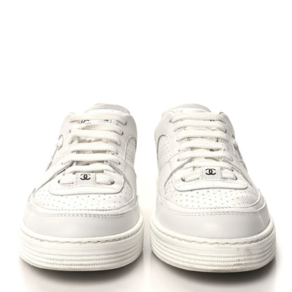 Chanel Calfskin CC Womens Sneakers 38 White 2 of 8