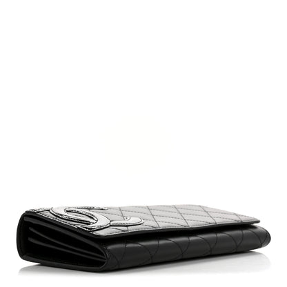 Chanel Calfskin Quilted Cambon Gusset Flap Wallet Black 4 of 9