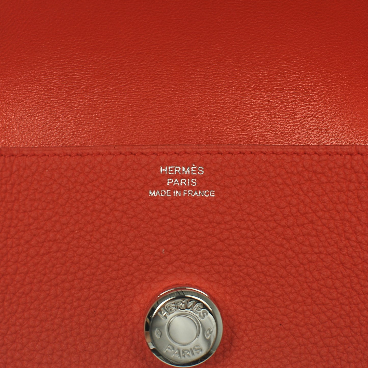 Togo Dogon Card Case Key Holder Capucine
