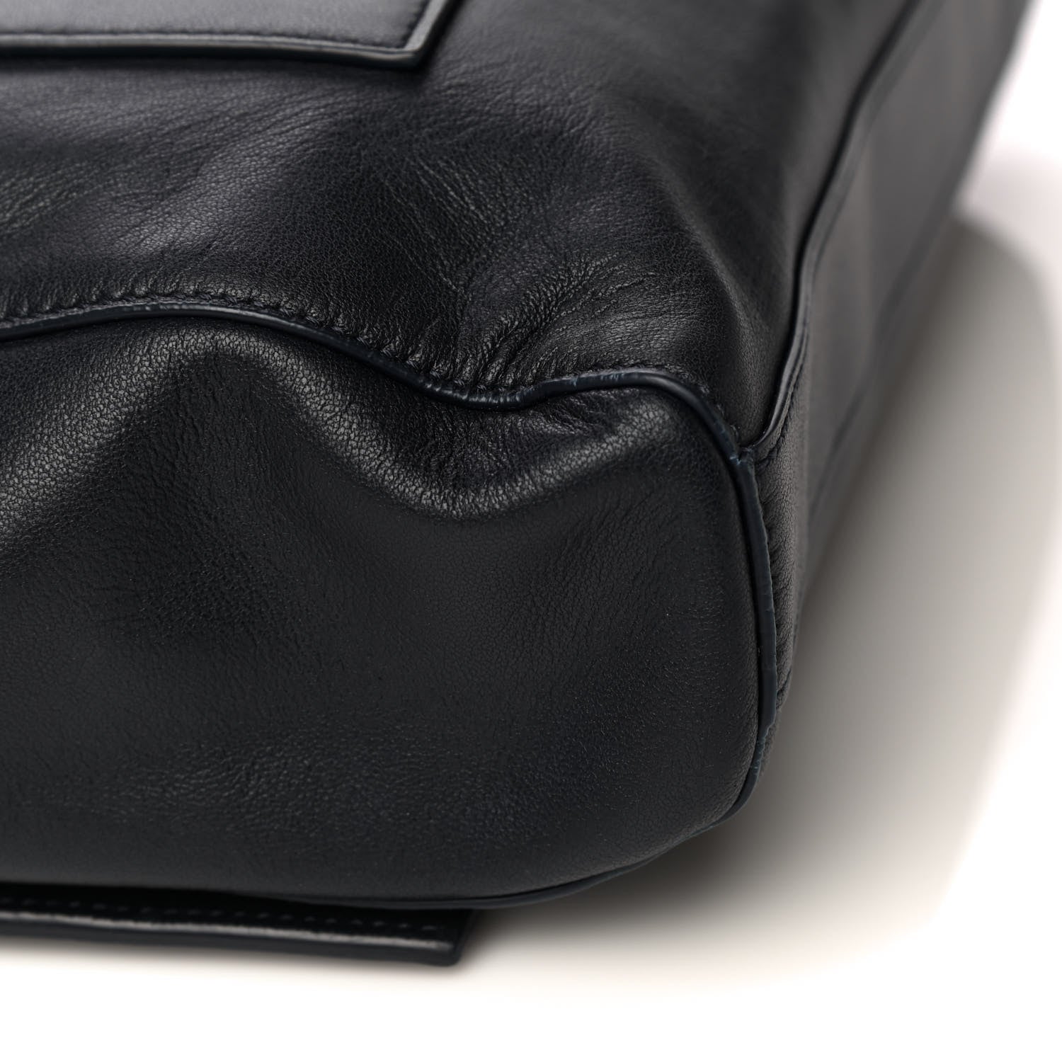 Saint Laurent Smooth Calfskin Suede Medium Reversible Monogram Kate Satchel Navy 17 of 18