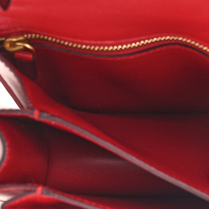 Celine Box Calfskin Small Classic Box Flap Bag Red 6 of 17