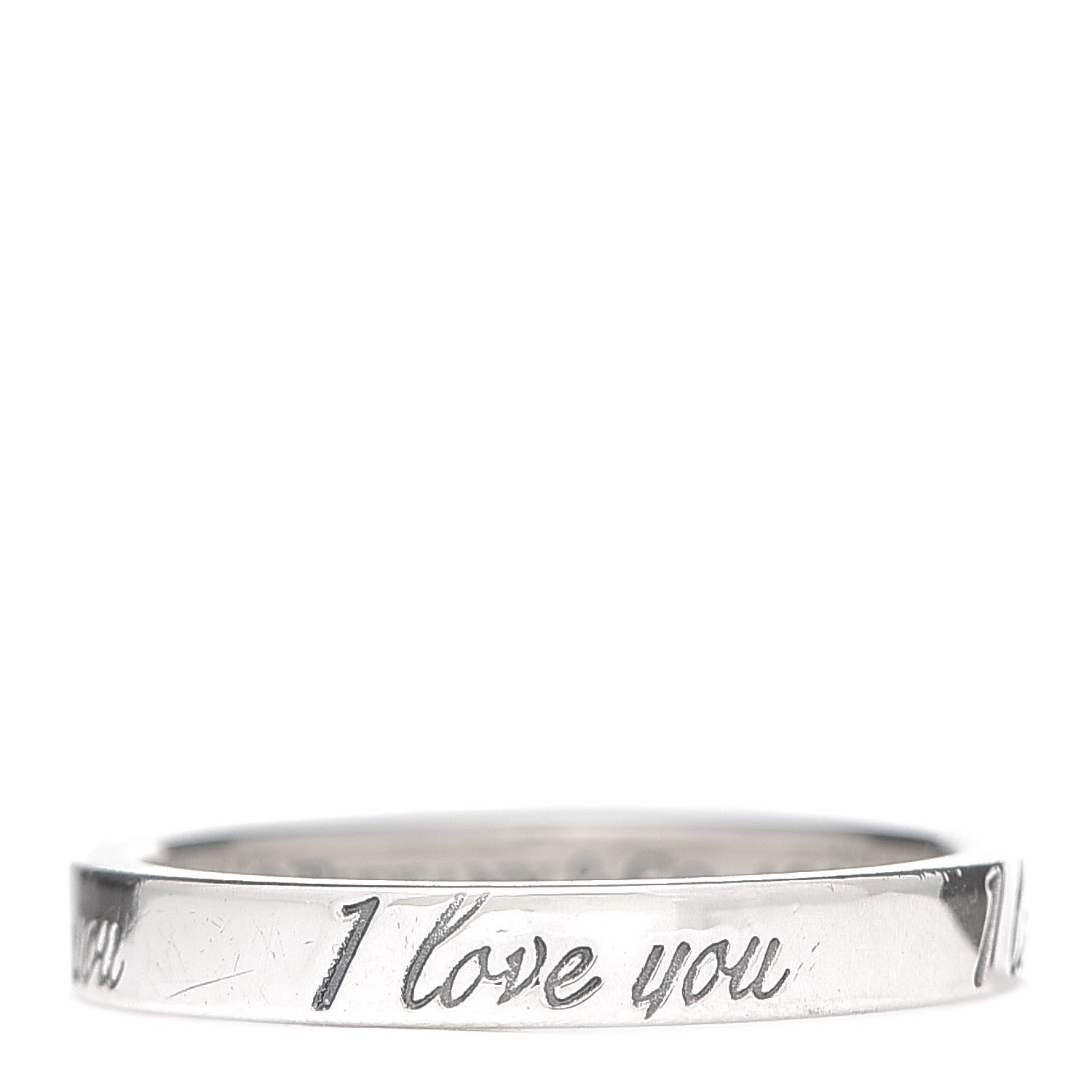 Tiffany Sterling Silver I Love You Band Ring 50 5.5 1 of 5
