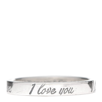 Tiffany Sterling Silver I Love You Band Ring 50 5.5 1 of 5