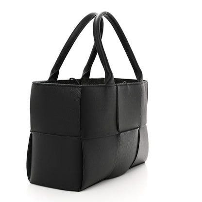 Bottega Veneta Grained Calfskin Intrecciato Small Arco Tote Black 4 of 12