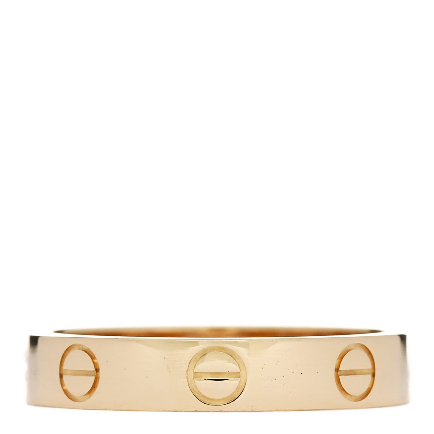 18K Yellow Gold 3.5mm LOVE Wedding Band Ring 54 6.75
