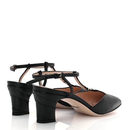 Gucci Nappa Charlotte Petite GG 55mm Slingback Pumps 36.5 Black 5 of 14