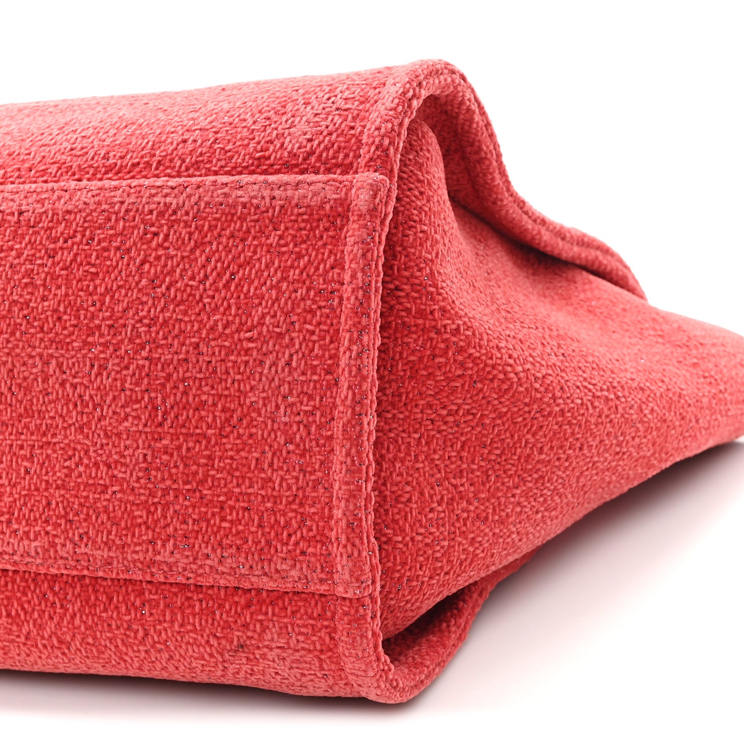 Chanel Lurex Boucle Medium Deauville Tote Red 10 of 11