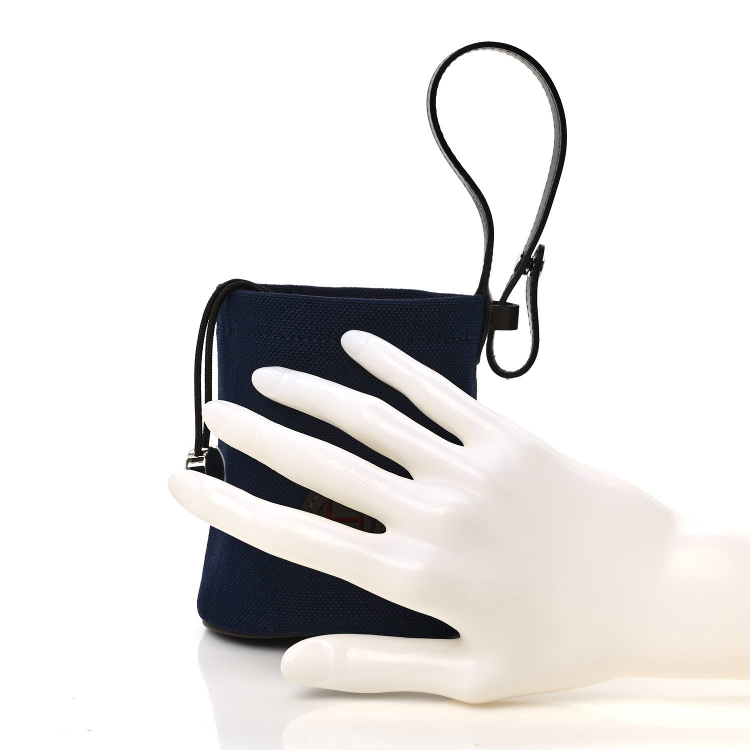 Hermes Coated Canvas On-the-Go Dog Pouch Navy 2 of 10