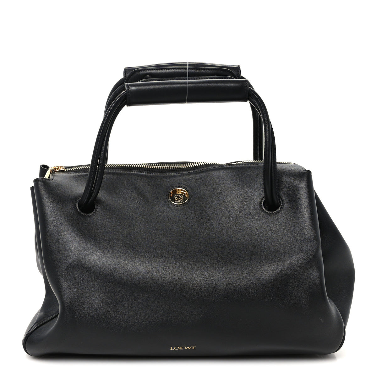 Supple Calfskin Large Madrid Bag Black