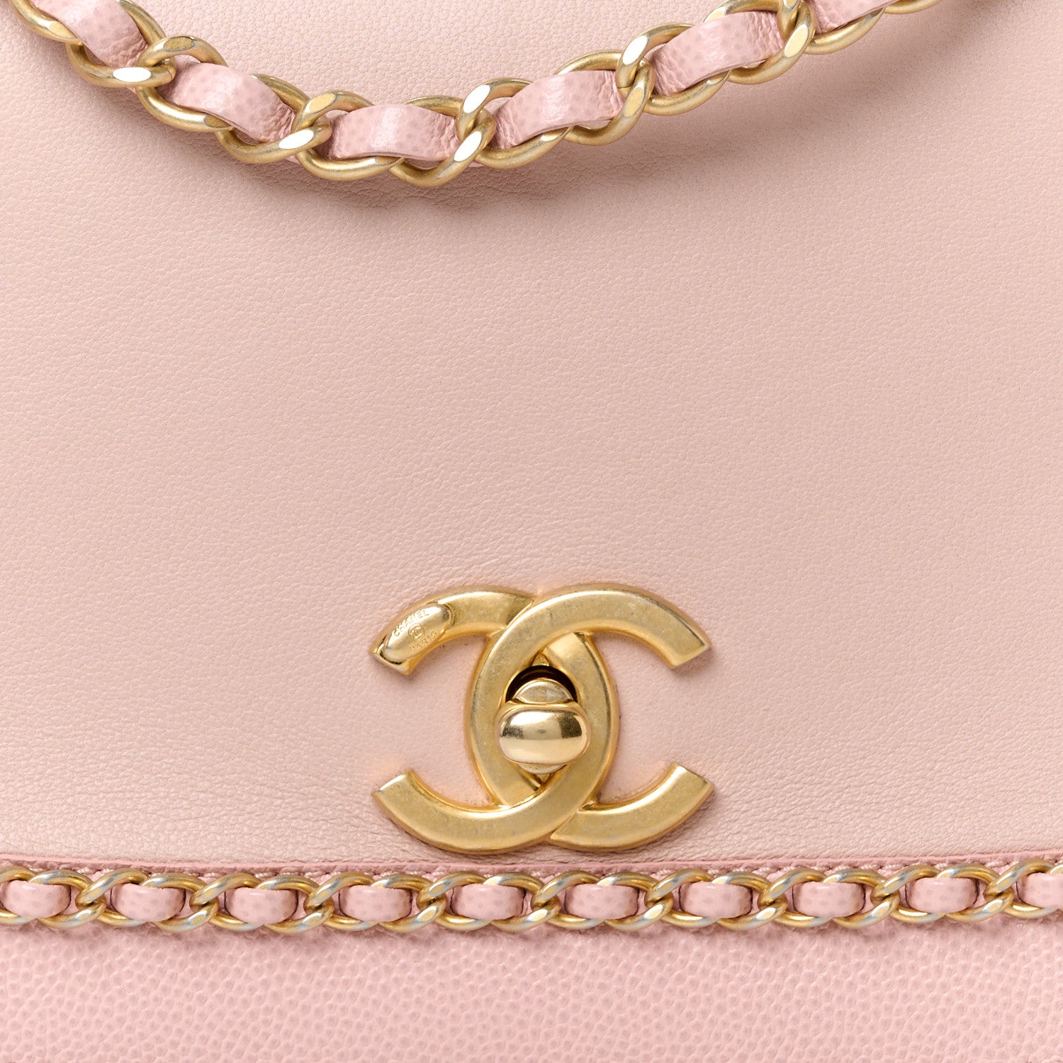 Chanel Lambskin Caviar Lovely Chains Flap Shoulder Bag Pink 10 of 12