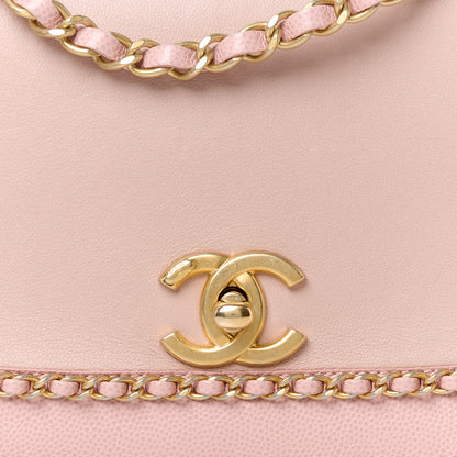 Chanel Lambskin Caviar Lovely Chains Flap Shoulder Bag Pink 10 of 12