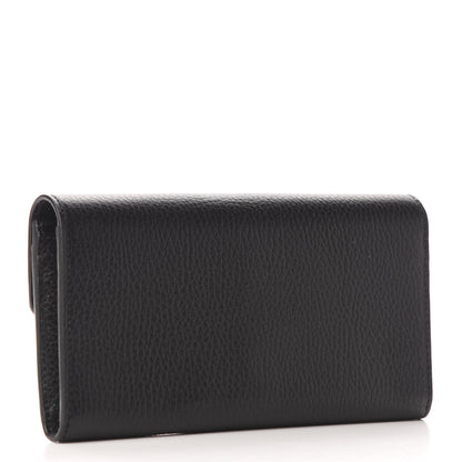 Gucci Pebbled Calfskin Icon Continental Wallet Black 3 of 5