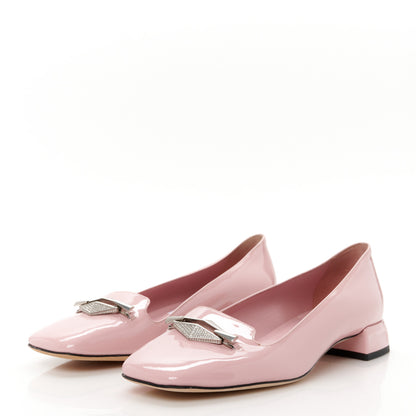 Jimmy Choo Patent Crystal Flats 37 Pink 4 of 8